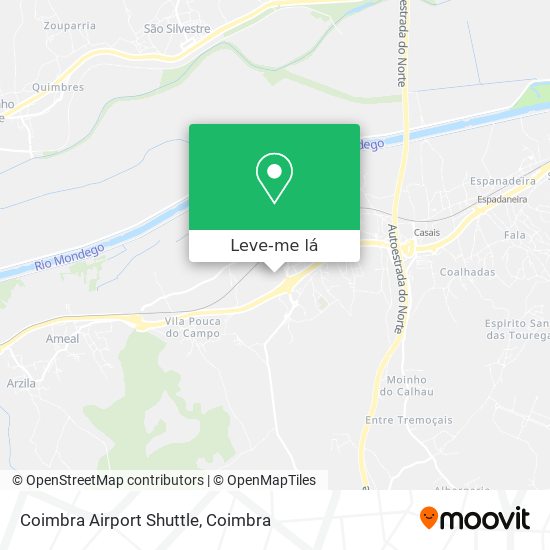 Coimbra Airport Shuttle mapa