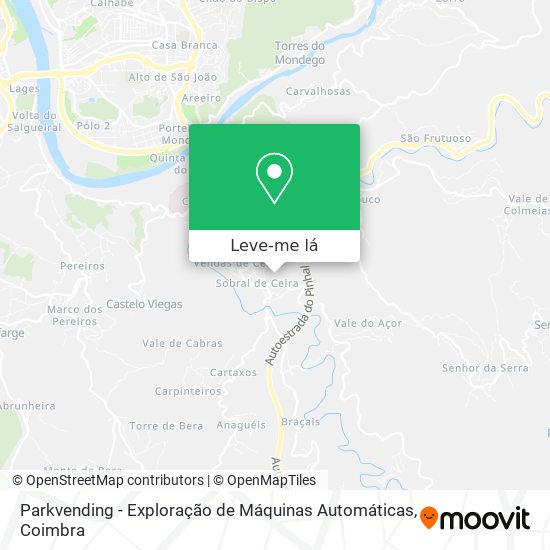 Parkvending - Exploração de Máquinas Automáticas mapa