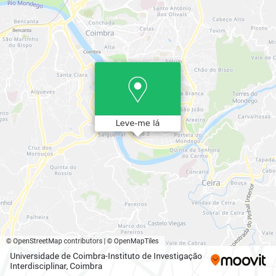 Universidade de Coimbra-Instituto de Investigação Interdisciplinar mapa