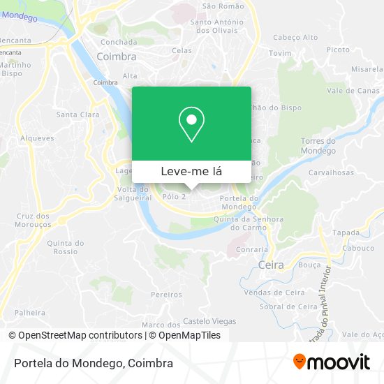 Portela do Mondego mapa