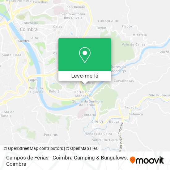 Campos de Férias - Coimbra Camping & Bungalows mapa
