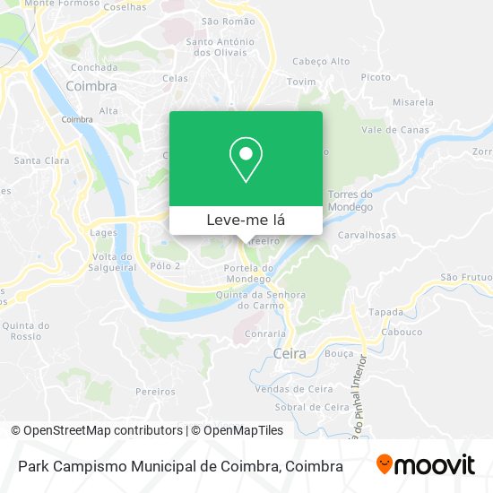 Park Campismo Municipal de Coimbra mapa