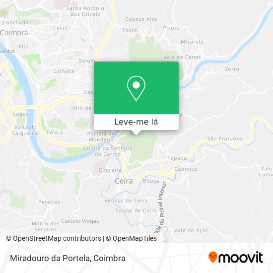 Miradouro da Portela mapa