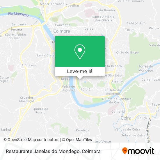 Restaurante Janelas do Mondego mapa
