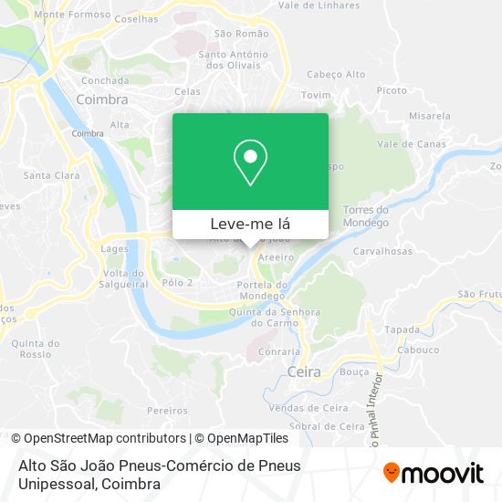 Alto São João Pneus-Comércio de Pneus Unipessoal mapa