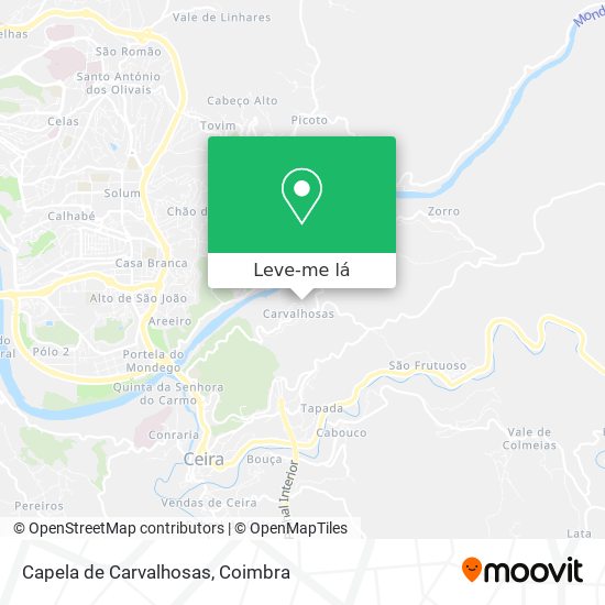 Capela de Carvalhosas mapa