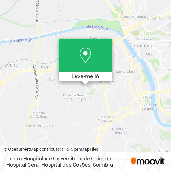 Centro Hospitalar e Universitário de Coimbra-Hospital Geral-Hospital dos Covões mapa