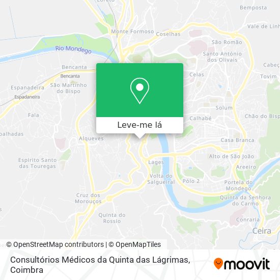 Consultórios Médicos da Quinta das Lágrimas mapa