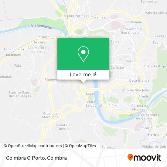 Coimbra O Porto mapa
