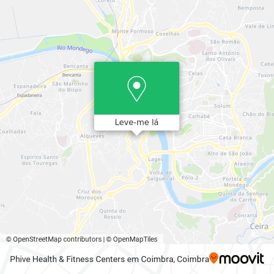 Phive Health & Fitness Centers em Coimbra mapa