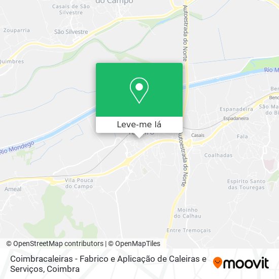 Coimbracaleiras - Fabrico e Aplicação de Caleiras e Serviços mapa