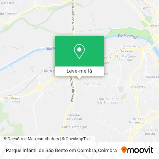 Parque Infantil de São Bento em Coimbra mapa