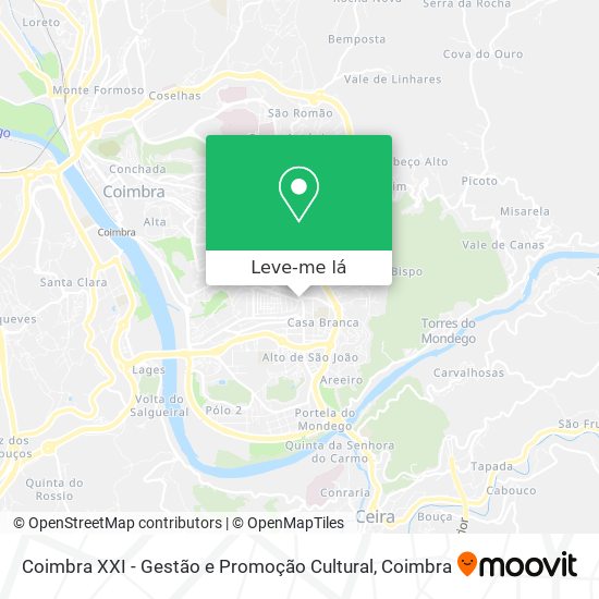 Coimbra XXI - Gestão e Promoção Cultural mapa