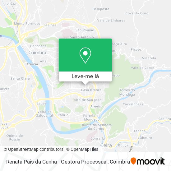 Renata Pais da Cunha - Gestora Processual mapa