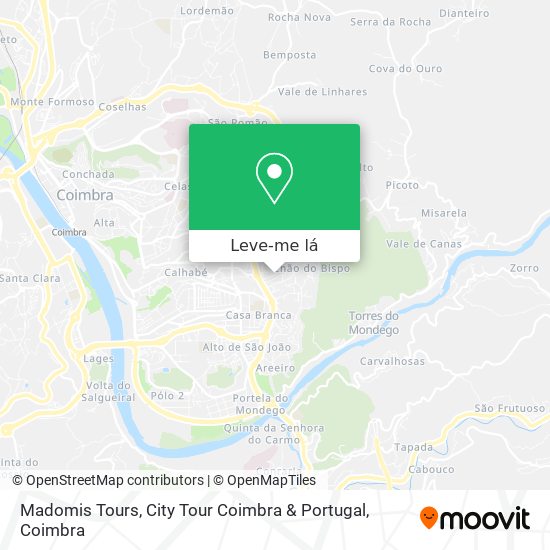 Madomis Tours, City Tour Coimbra & Portugal mapa