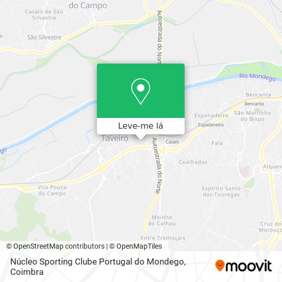 Núcleo Sporting Clube Portugal do Mondego mapa
