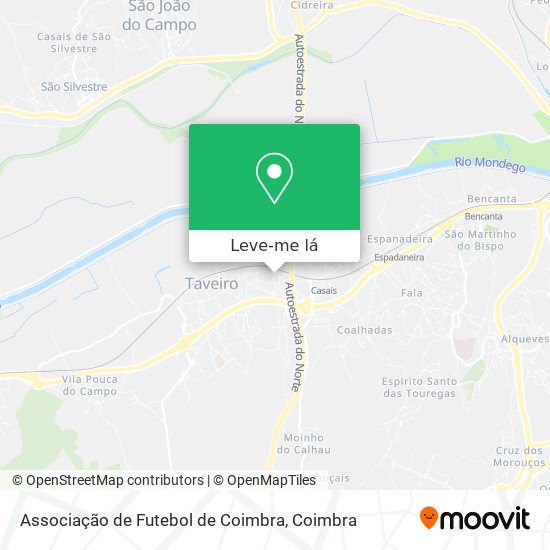 Associação de Futebol de Coimbra mapa