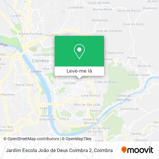 Jardim Escola João de Deus Coimbra 2 mapa