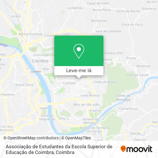 Associação de Estudantes da Escola Superior de Educação de Coimbra mapa
