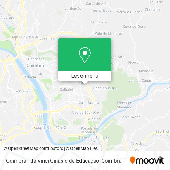 Coimbra - da Vinci Ginásio da Educação mapa