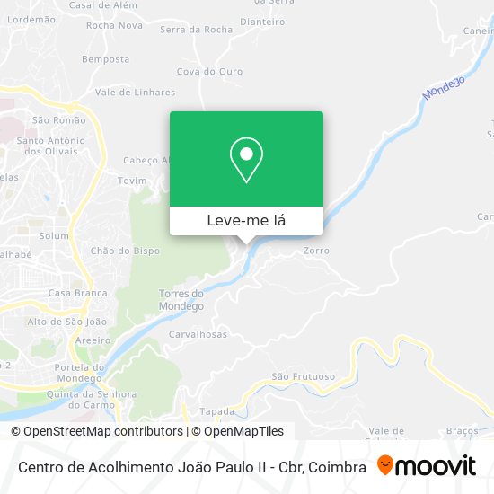 Centro de Acolhimento João Paulo II - Cbr mapa