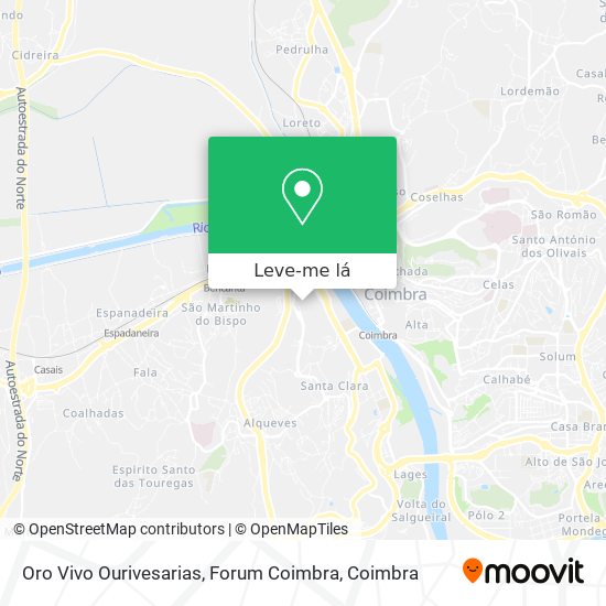 Oro Vivo Ourivesarias, Forum Coimbra mapa