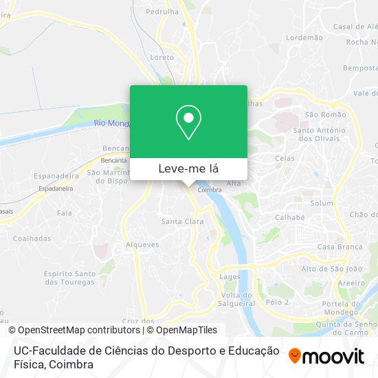 UC-Faculdade de Ciências do Desporto e Educação Física mapa