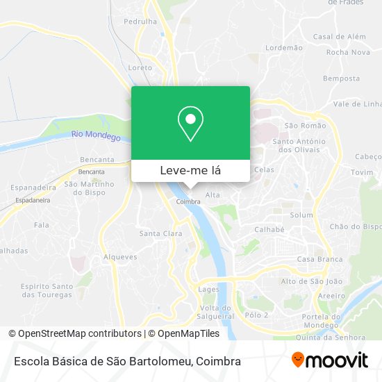 Escola Básica de São Bartolomeu mapa
