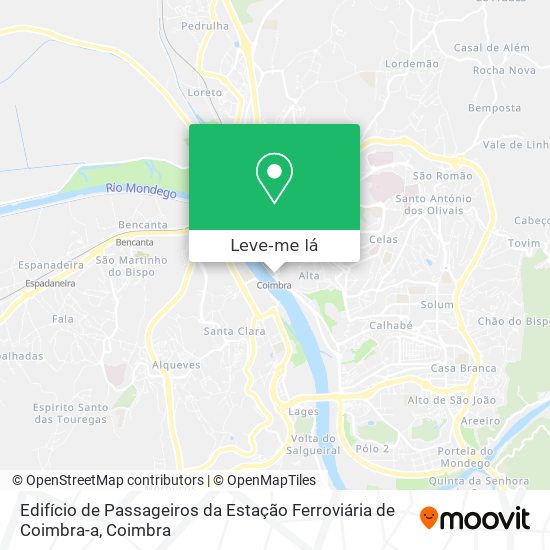 Edifício de Passageiros da Estação Ferroviária de Coimbra-a mapa