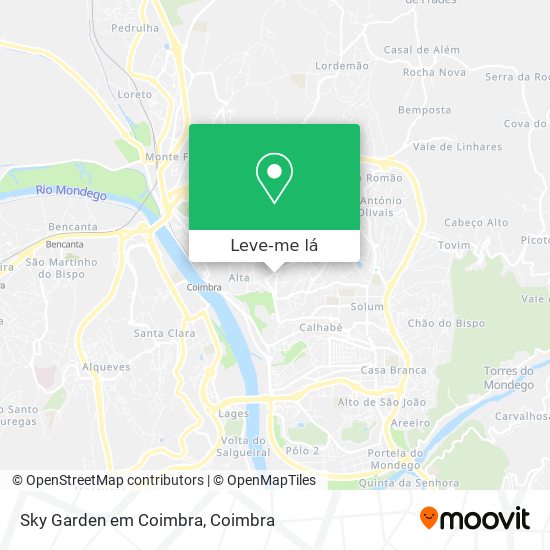 Sky Garden em Coimbra mapa