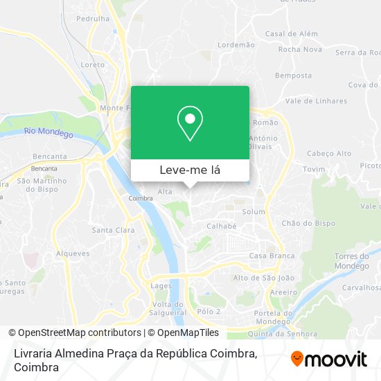 Livraria Almedina Praça da República Coimbra mapa