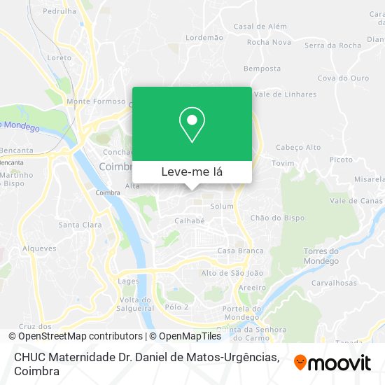 CHUC Maternidade Dr. Daniel de Matos-Urgências mapa