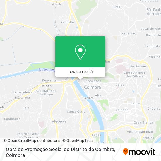Obra de Promoção Social do Distrito de Coimbra mapa