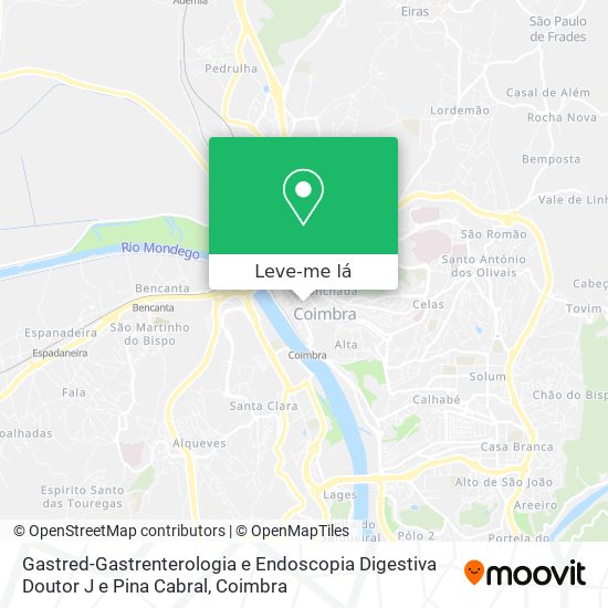Gastred-Gastrenterologia e Endoscopia Digestiva Doutor J e Pina Cabral mapa