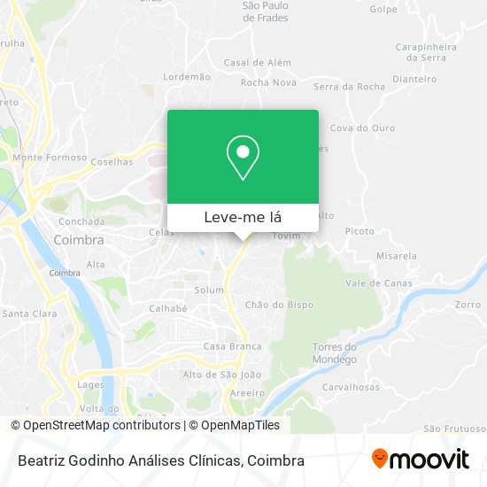 Beatriz Godinho Análises Clínicas mapa