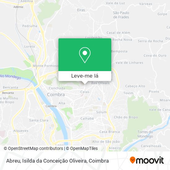 Abreu, Isilda da Conceição Oliveira mapa