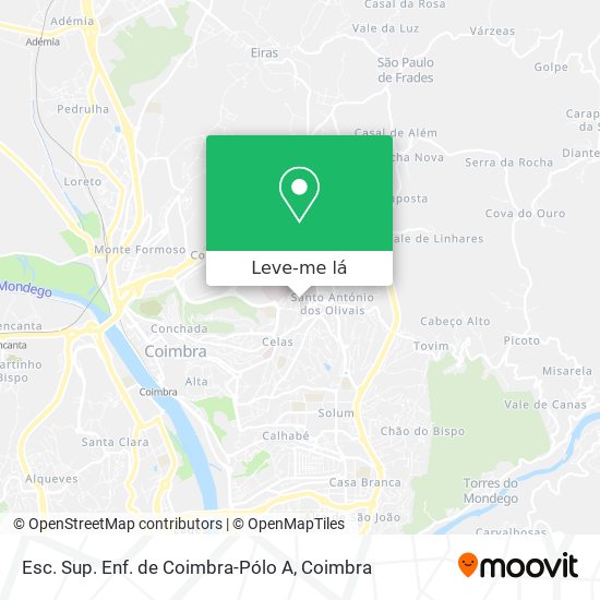 Esc. Sup. Enf. de Coimbra-Pólo A mapa