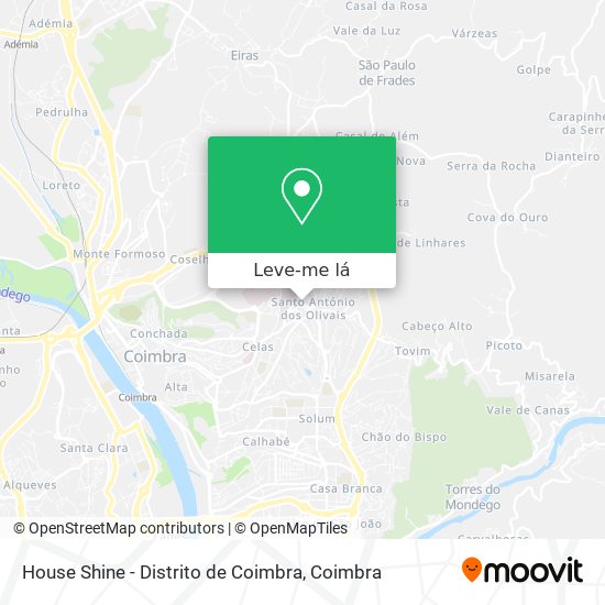 House Shine - Distrito de Coimbra mapa