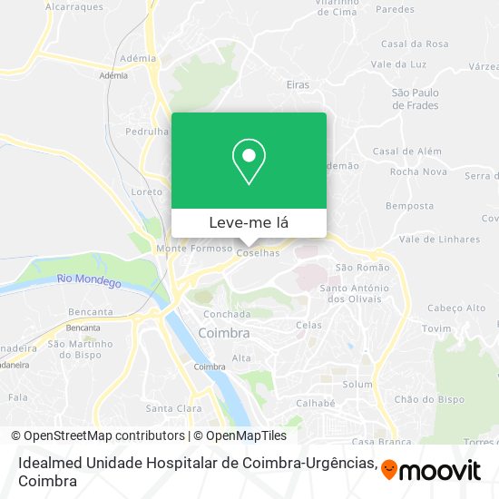 Idealmed Unidade Hospitalar de Coimbra-Urgências mapa