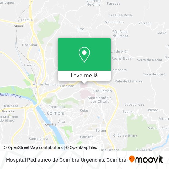 Hospital Pediátrico de Coimbra-Urgências mapa