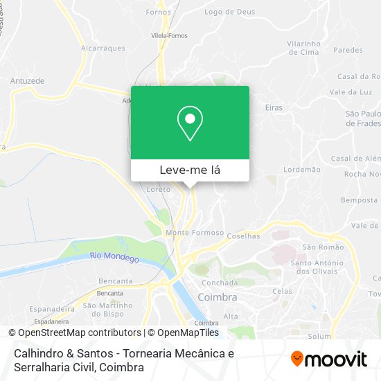 Calhindro & Santos - Tornearia Mecânica e Serralharia Civil mapa