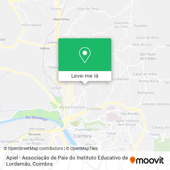 Apiel - Associação de Pais do Instituto Educativo de Lordemão mapa
