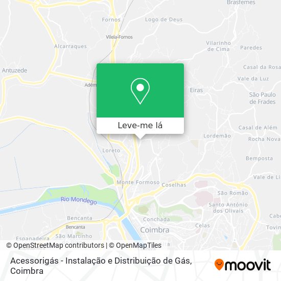 Acessorigás - Instalação e Distribuição de Gás mapa