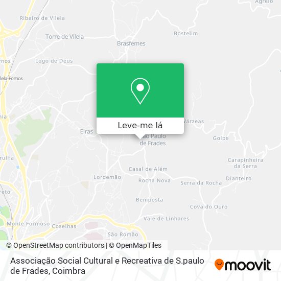 Associação Social Cultural e Recreativa de S.paulo de Frades mapa
