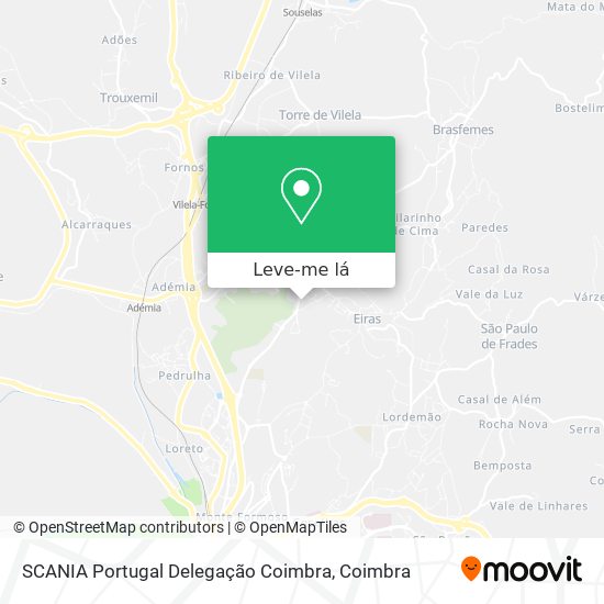 SCANIA Portugal Delegação Coimbra mapa
