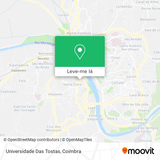 Universidade Das Tostas mapa