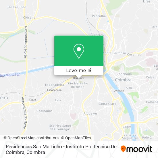 Residências São Martinho - Instituto Politécnico De Coimbra mapa