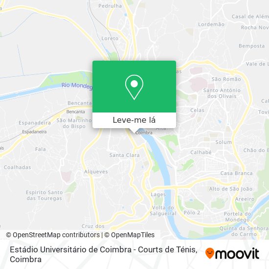 Estádio Universitário de Coimbra - Courts de Ténis mapa