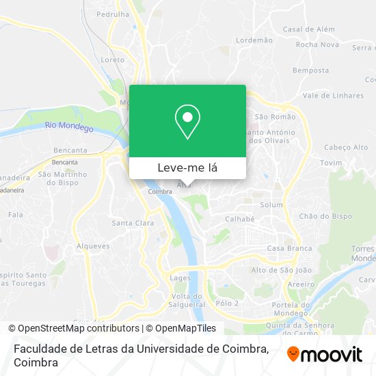 Faculdade de Letras da Universidade de Coimbra mapa
