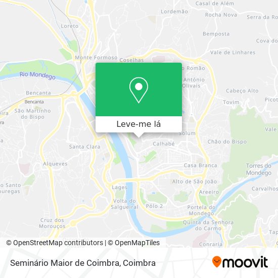 Seminário Maior de Coimbra mapa